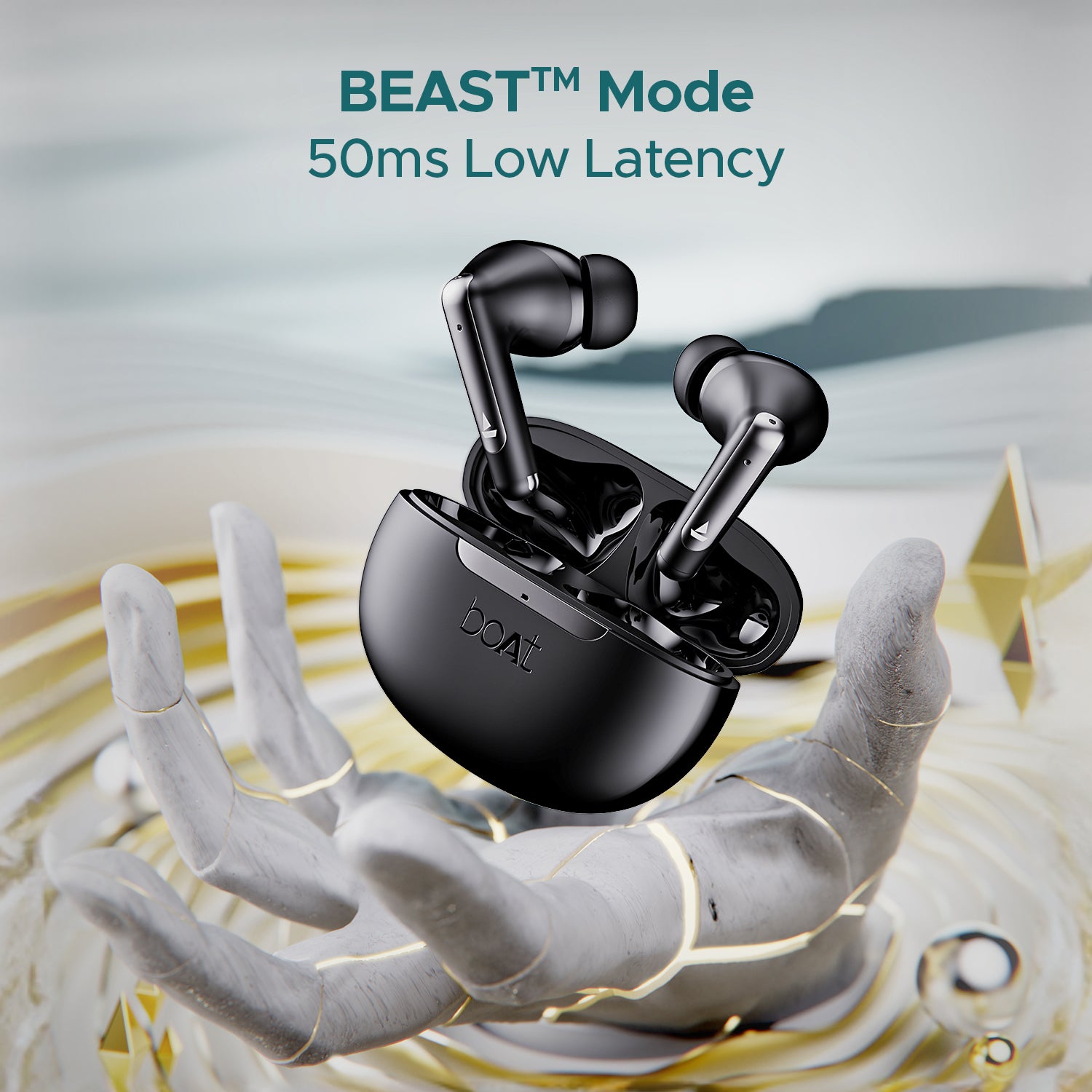 boAt Airdopes 141 ANC | Wireless Earbuds with Active Noise Cancellation up to 32dB, 42 Hours Playback, BEAST™️ Mode