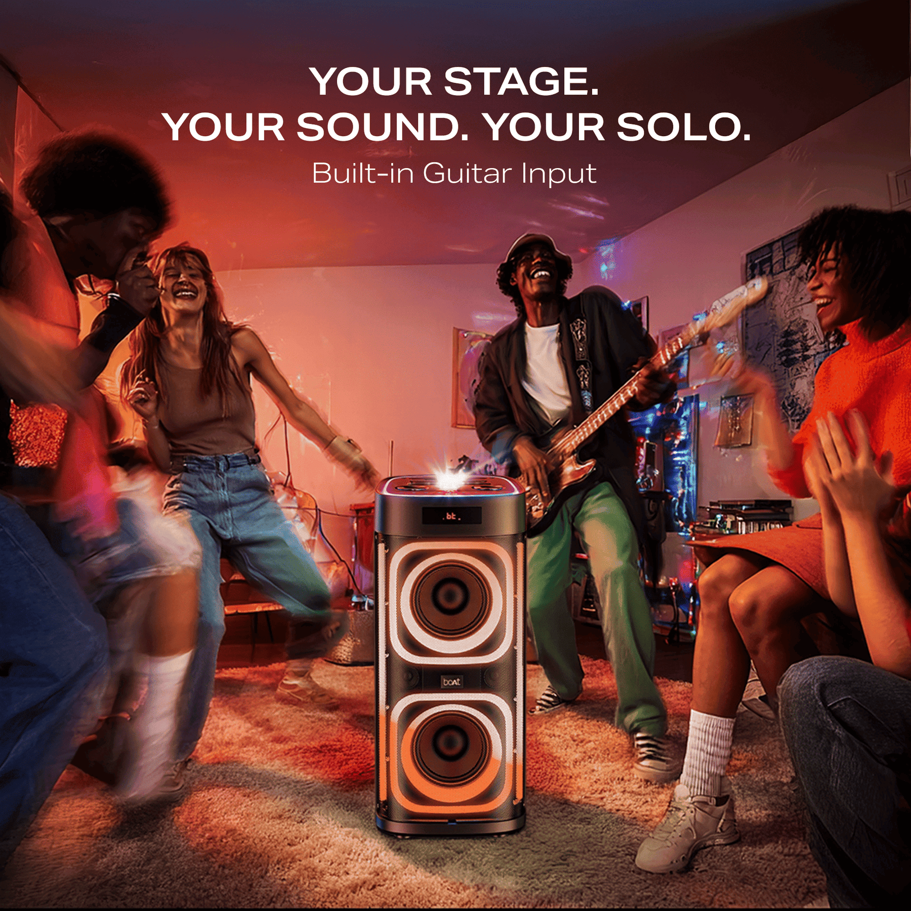 boAt PartyPal 700 | Bluetooth Speaker with 300W Sound, RGB Lights, 6 Hours Playback, Karaoke & TWS