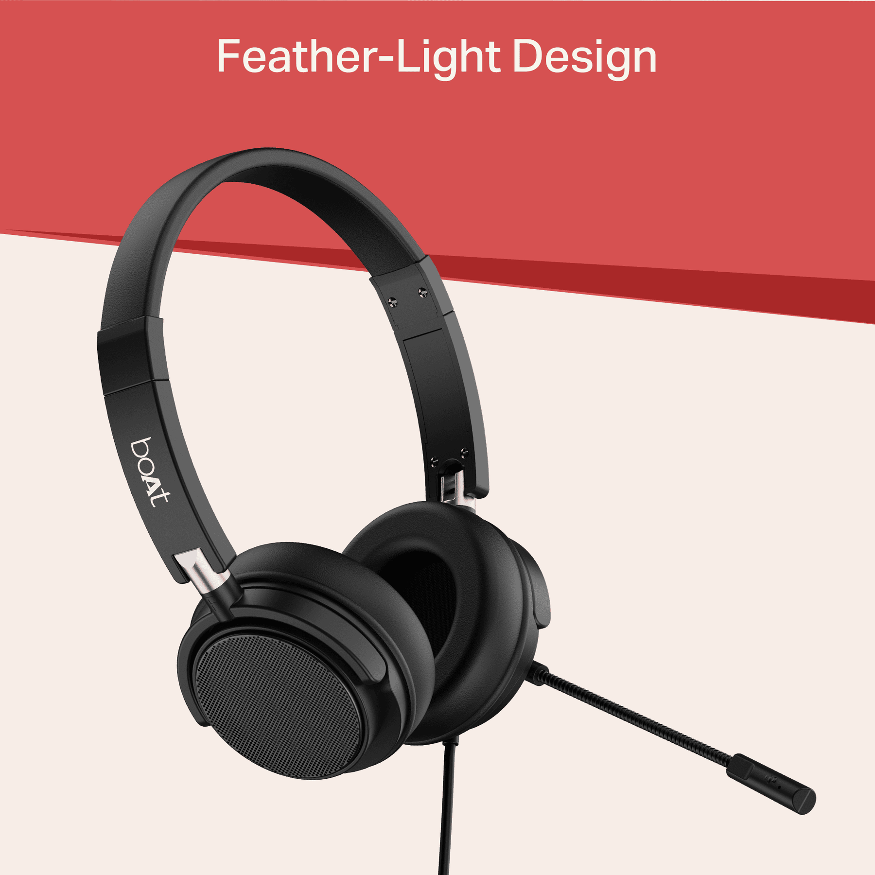 Bassheads 900 C Pro | USB Type-C Wired Headset with Retractable Mic, Remote Control & Adjustable Headband