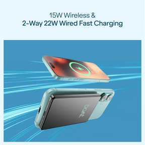 boAt Energyshroom Magnacharge Air | 4800mAh Ultra-Slim Magnetic Wireless Power Bank with 15W Wireless Charging