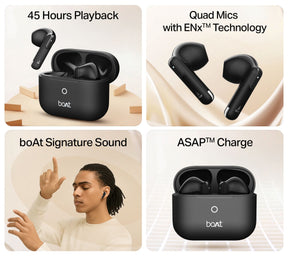 boAt Airdopes Alpha Gen 2 | Wireless Earbuds with 45 Hours Playback, BEAST™ Mode & ENx™ Calling