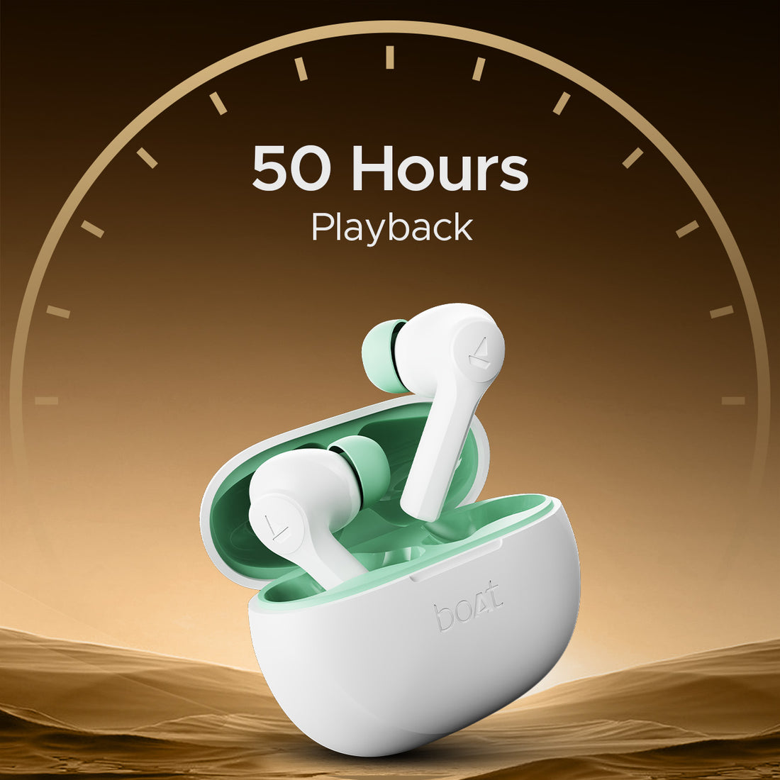 boAt Airdopes Supreme Swedish White 50 Hours Playback