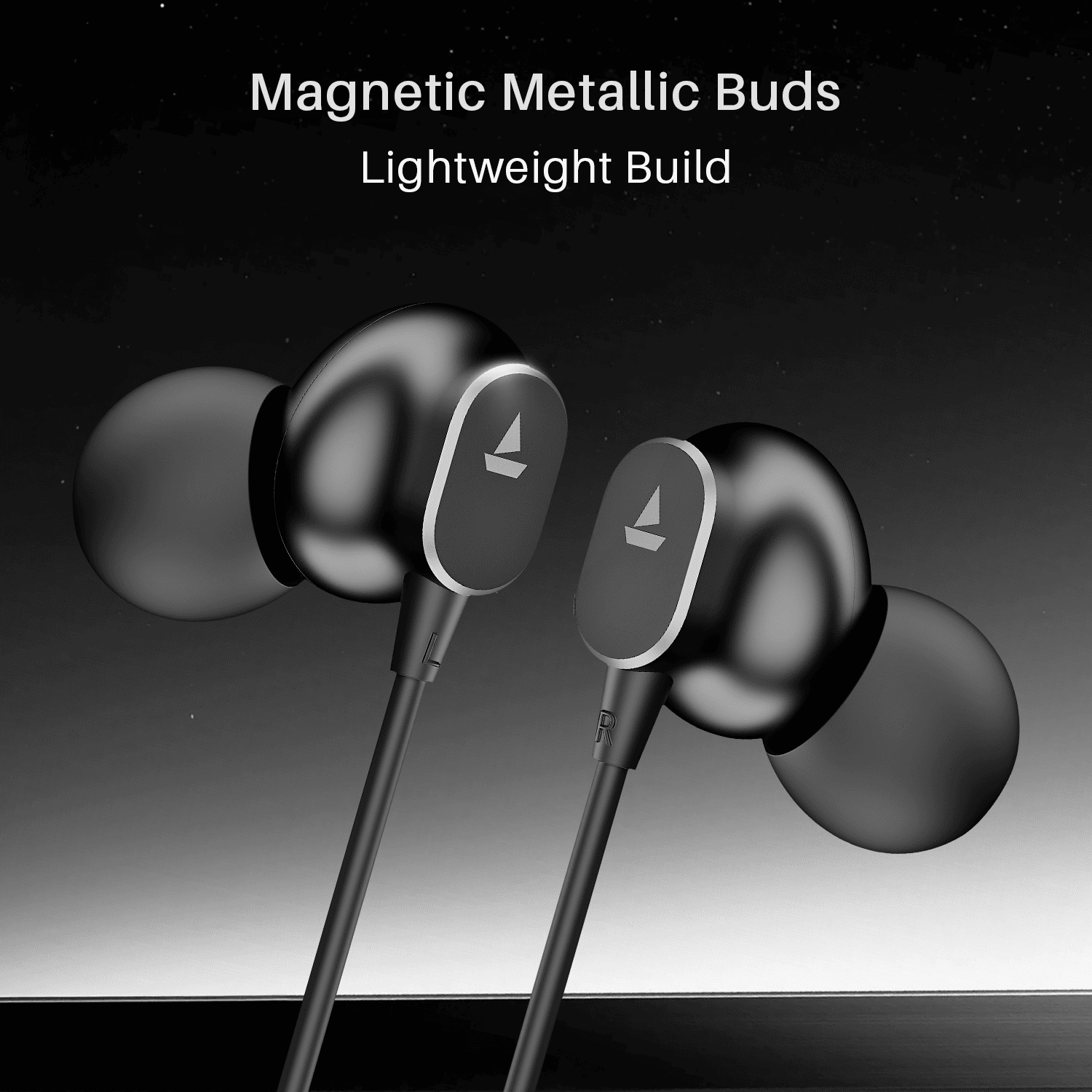 Bassheads 90C | Wired Earphones with 10mm Drivers, Magnetic Metallic Buds, In-Line Mic & Lightweight Design