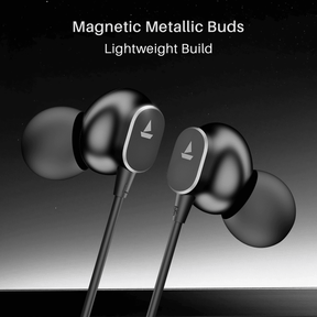 Bassheads 90C | Wired Earphones with 10mm Drivers, Magnetic Metallic Buds, In-Line Mic & Lightweight Design