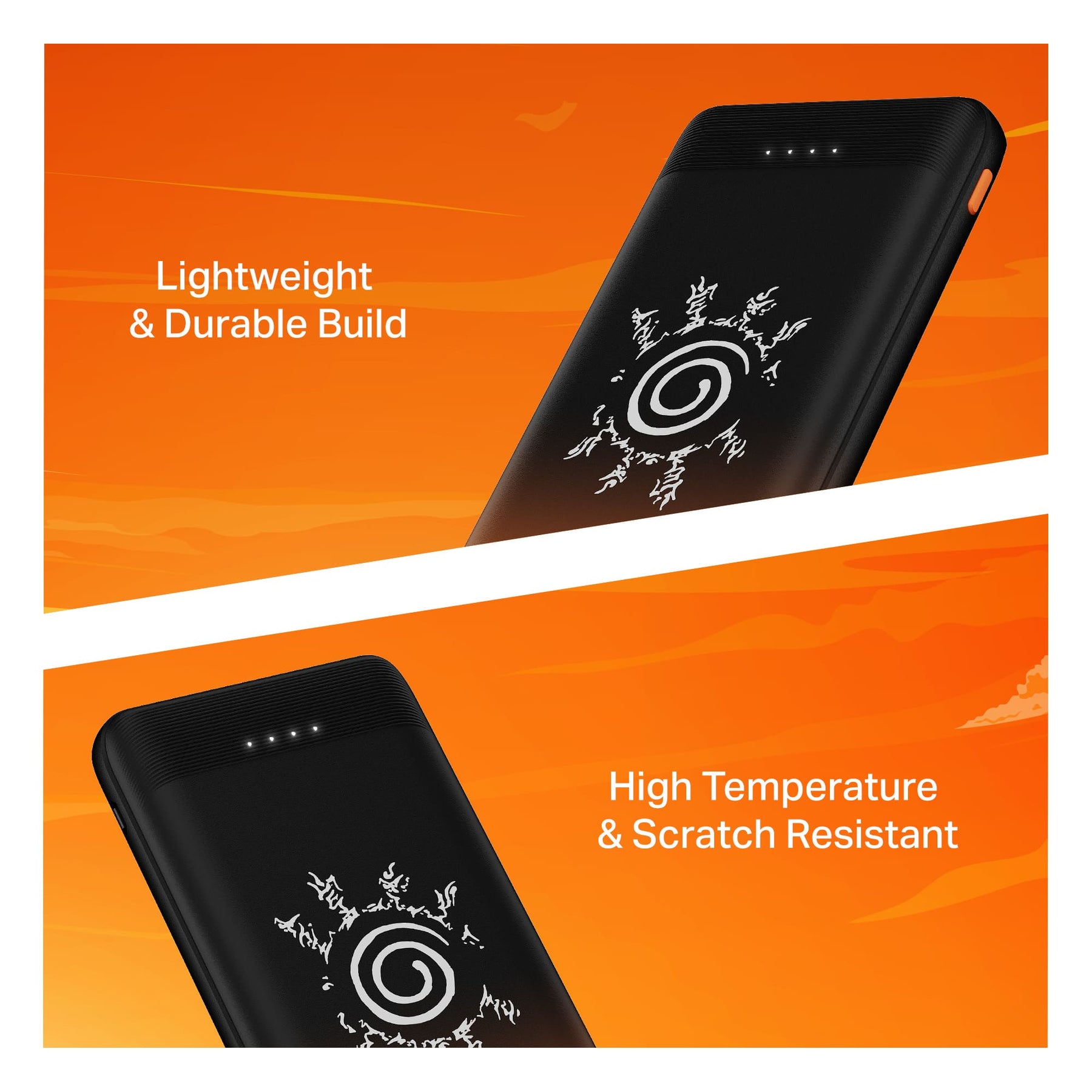 Energyshroom PB300 SPL (Naruto Edition)| Powerbank with 22.5W Fast Charging, 10,000mAh, 12-Layer Protection, 3 Output Ports