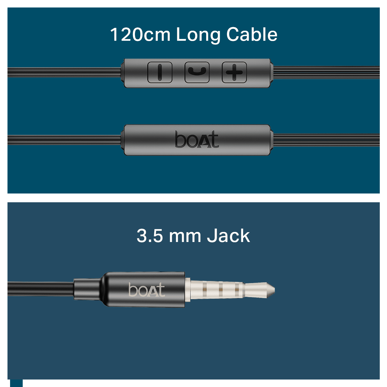 Bassheads 55 | Wired Earphones with 10mm Drivers, Metallic Buds, In-Line Mic & Lightweight Design