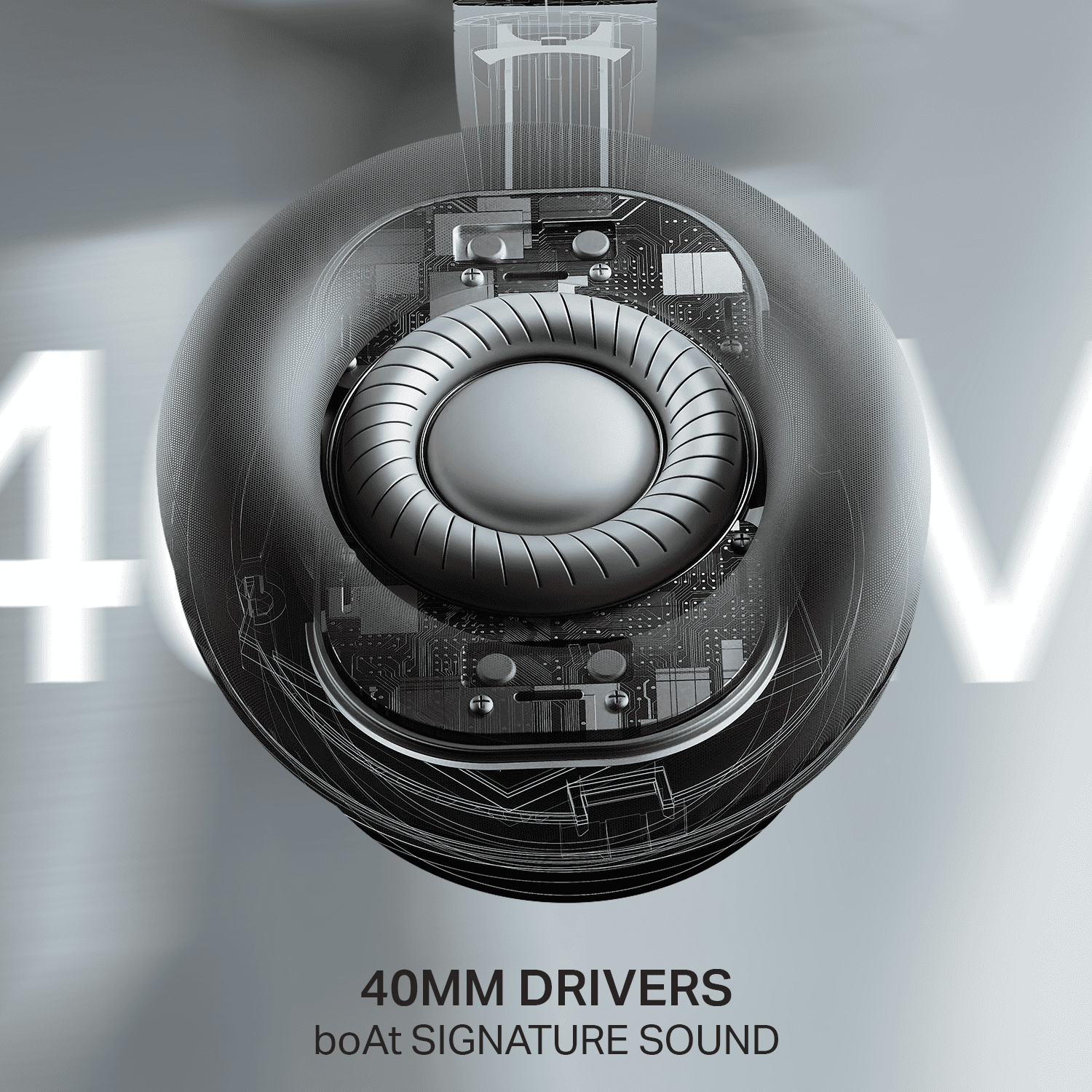 boAt Rockerz Prime 415 | Wireless Headphones with 120H Playback, 40mm Drivers, 360 Spatial Audio & 40ms Low Latency