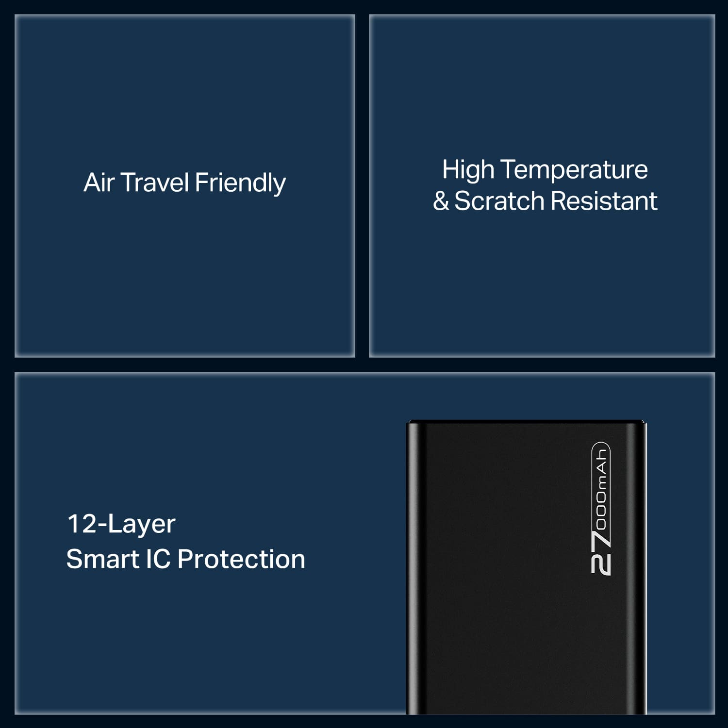 Energyshroom PB600 | Powerbank with 22.5W Fast Charging, 27000mAh, 12-Layer Protection, 4 Output Ports