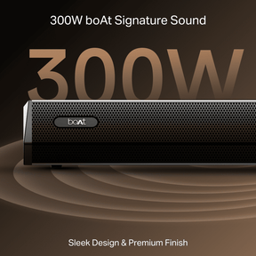 boAt Aavante Bar Prime B300 | 300W 5.1 Channel Soundbar with Wired Subwoofer & Rear Satellites
