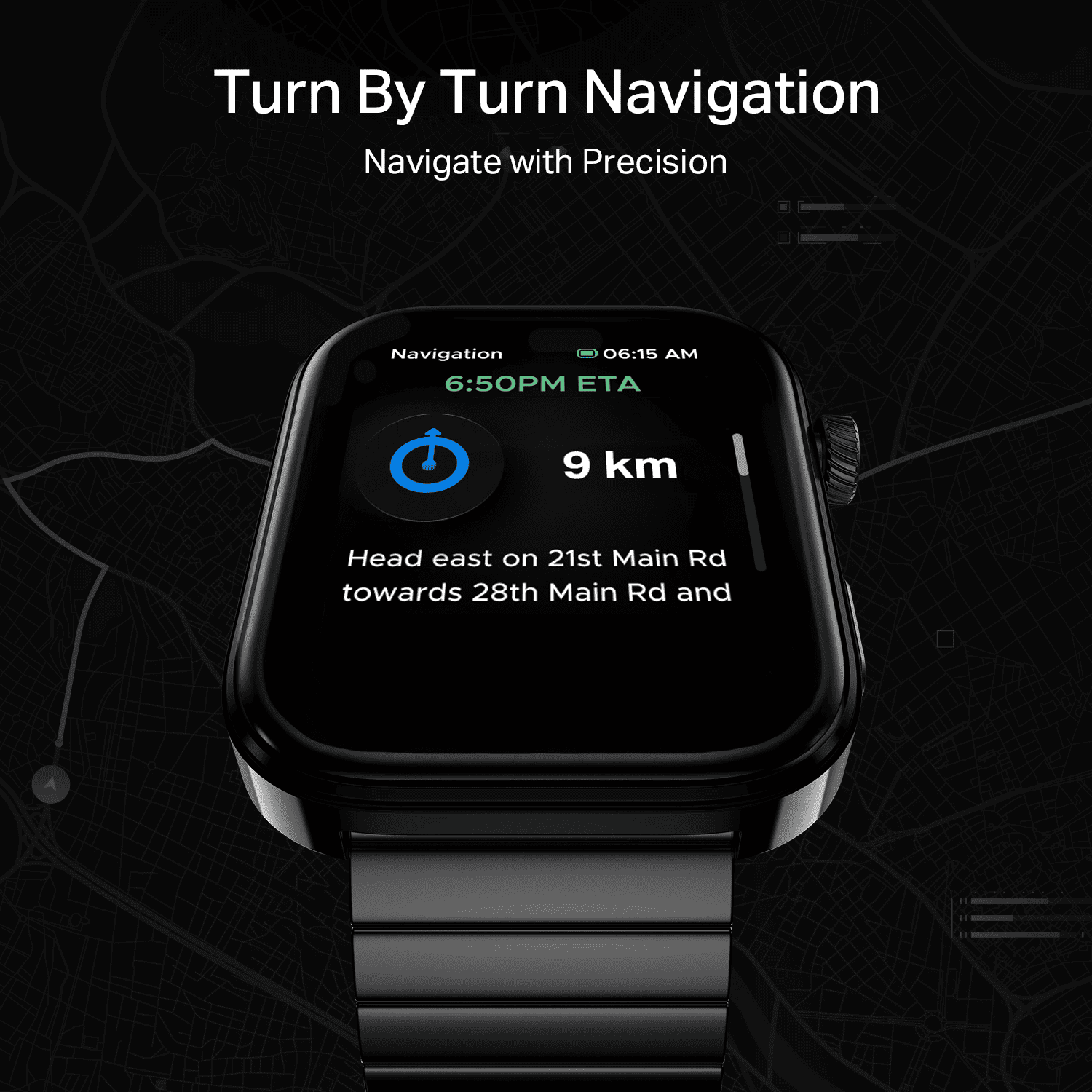 boAt Chrome Endeavour | Smartwatch with 1.96" AMOLED Display, AI Coach, Auto Activity Detection & Turn-by-Turn Navigation