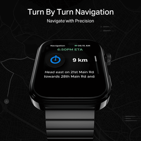 boAt Chrome Endeavour | Smartwatch with 1.96" AMOLED Display, AI Coach, Auto Activity Detection & Turn-by-Turn Navigation