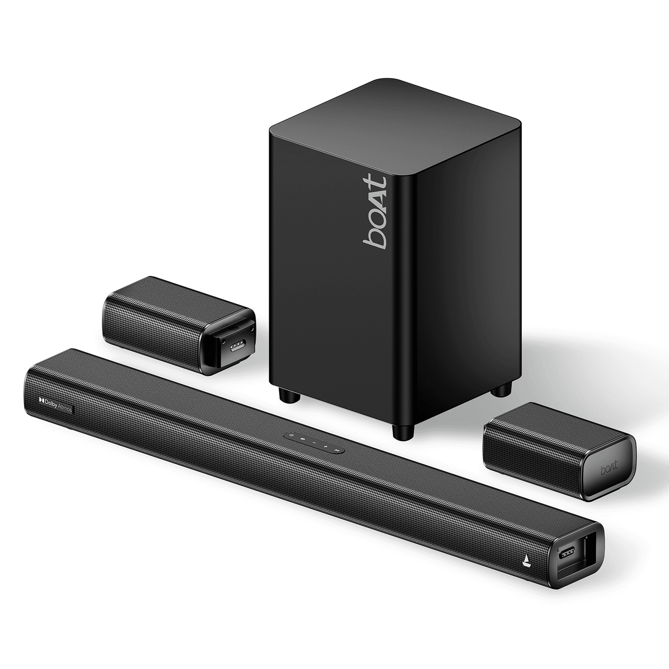 boAt Aavante Prime X 700W RMS 7.1.4 Channel Soundbar with Wireless Subwoofer and Detachable TWS Satellite Speakers audio price comparison image