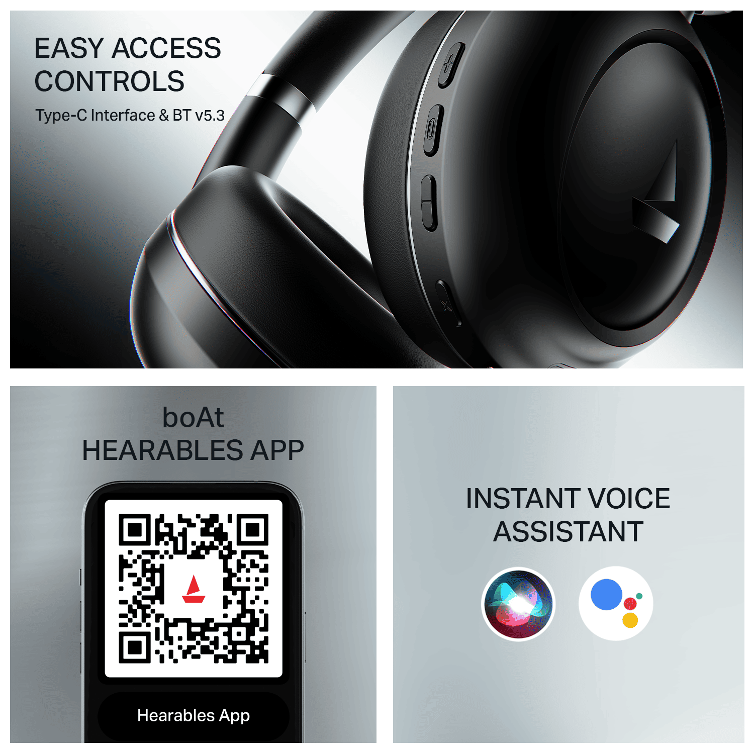 boAt Rockerz Prime 415 | Wireless Headphones with 120H Playback, 40mm Drivers, 360 Spatial Audio & 40ms Low Latency