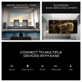 boAt Aavante Prime 5.2.4 6250DA | 625W 5.2.4 Channel Soundbar with Dolby Atmos, Dual Subwoofers & Wireless Rear Satellites