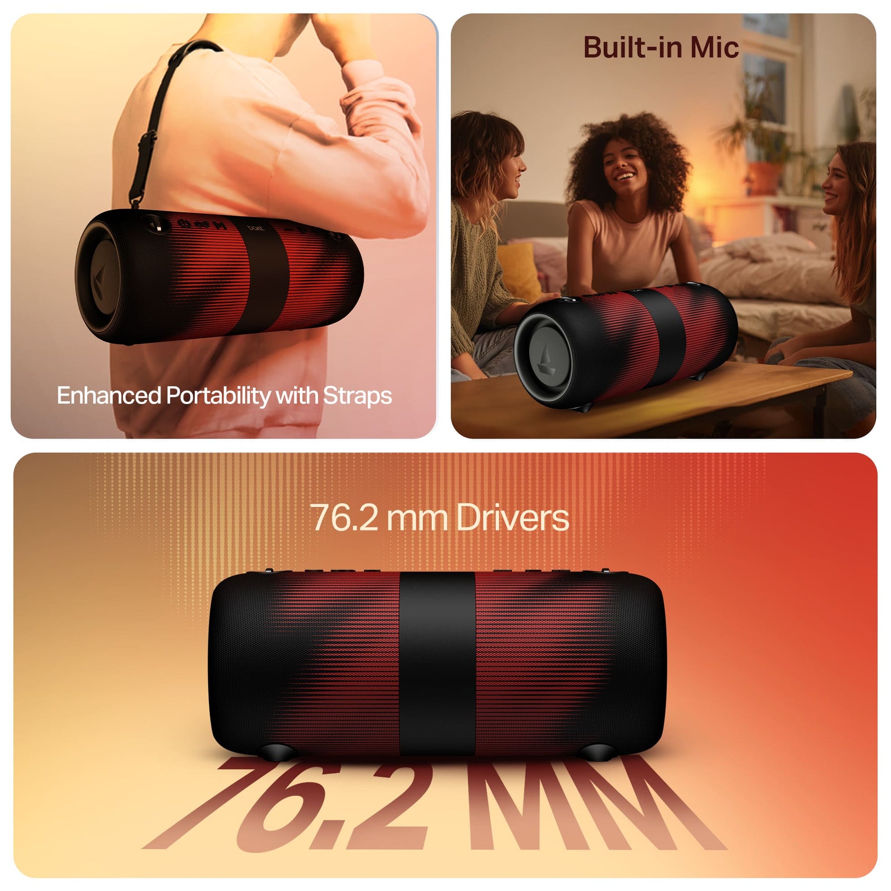 boAt Stone 1200 Pro | Bluetooth Speaker with 60W Sound, 7.5H Playback & TWS Mode