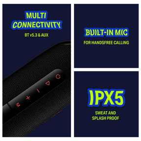 boAt Stone Arc Pro Plus | Portable Bluetooth Speaker with 45W Sound, 12H Playback & RGB LEDs