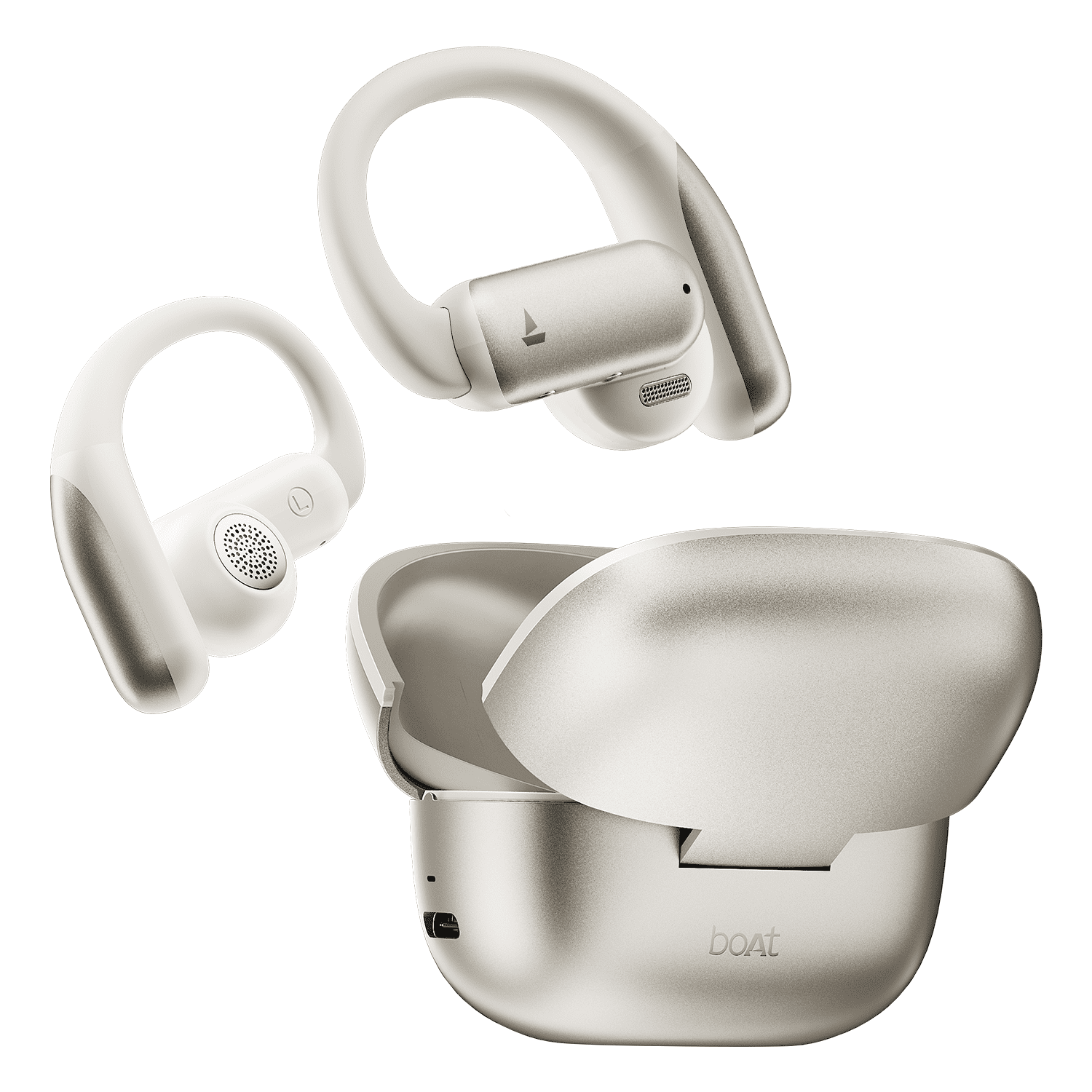 boAt Airdopes Stride | Open-Ear Earbuds with 50 Hours Playback & Spatial Audio