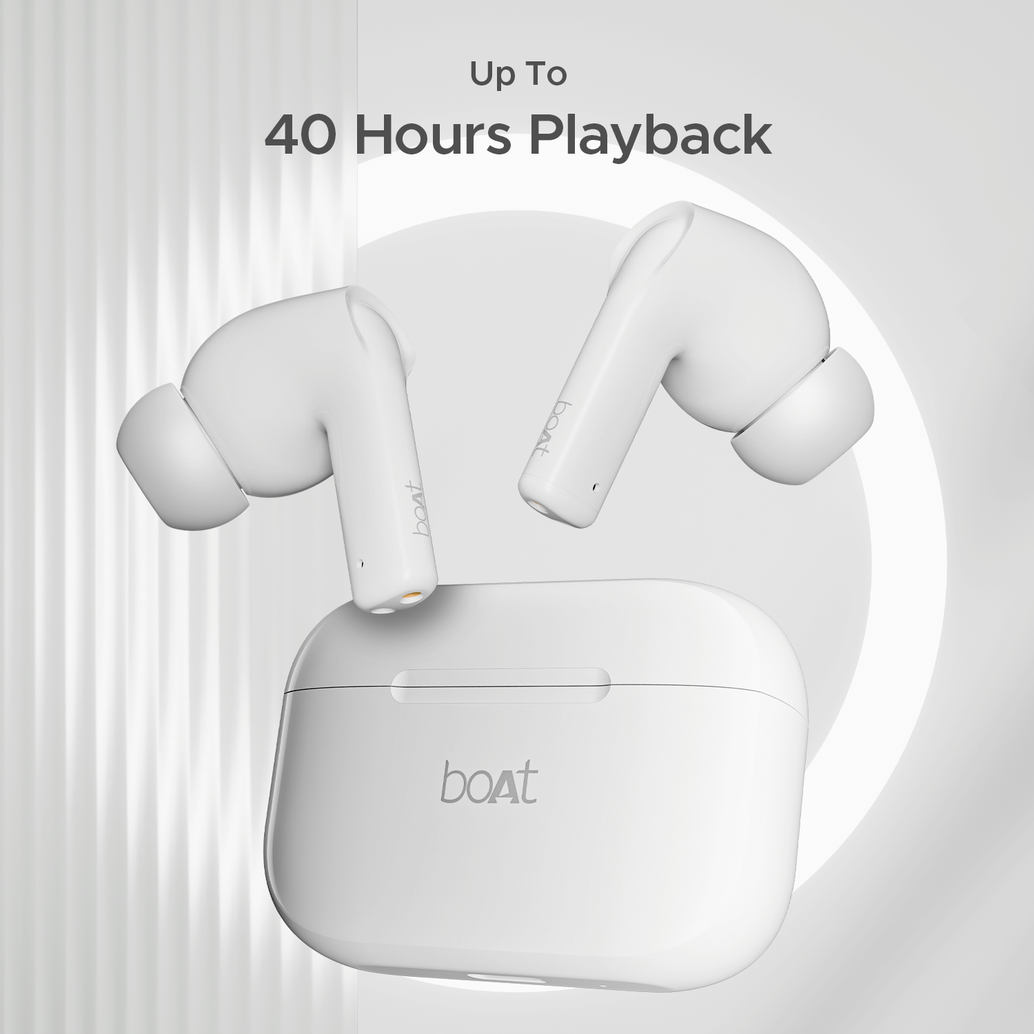 boAt Airdopes 161 | Wireless Earbuds with Massive Playback of upto 40 Hours, IPX5 Water & Sweat Resistance, IWP Technology, Type C Interface