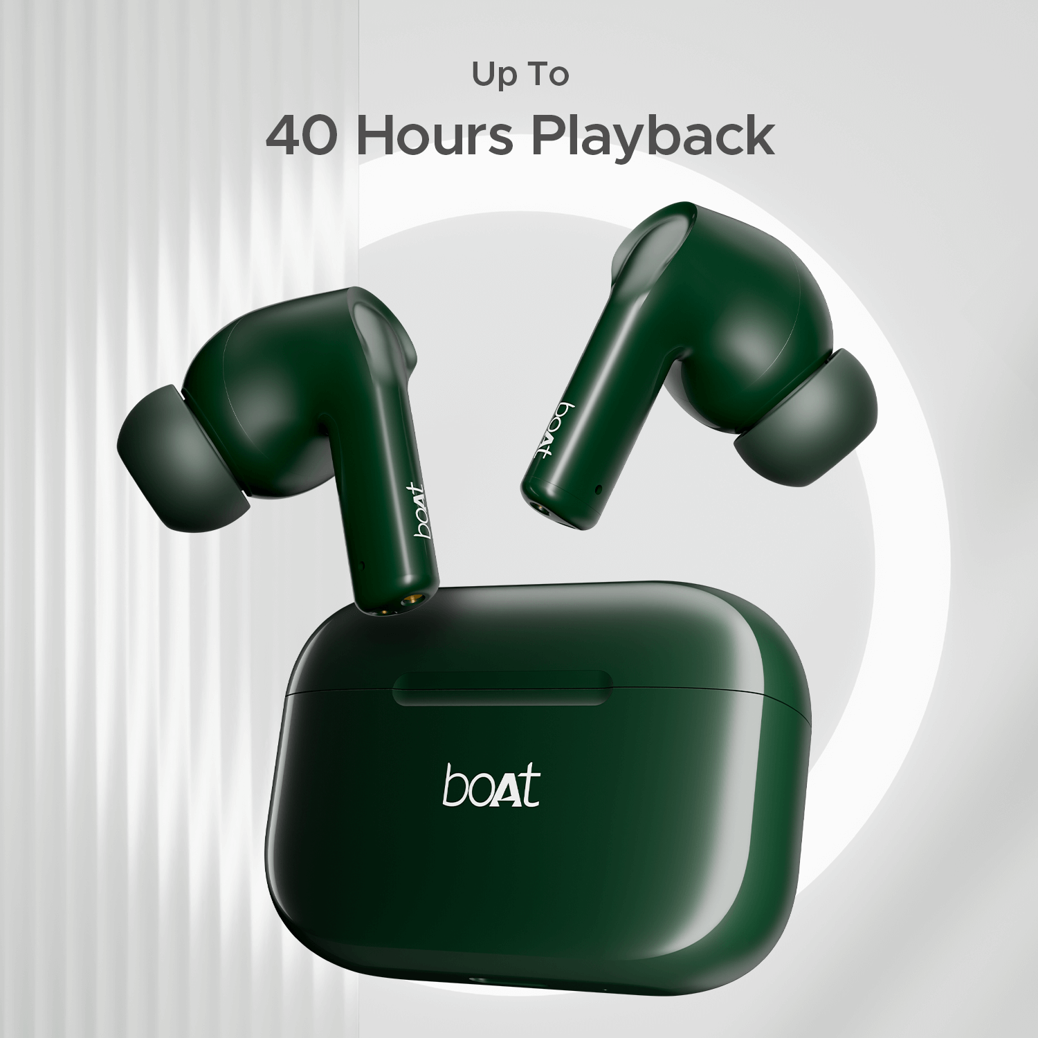 boAt Airdopes 161 | Wireless Earbuds with Massive Playback of upto 40 Hours, IPX5 Water & Sweat Resistance, IWP Technology, Type C Interface