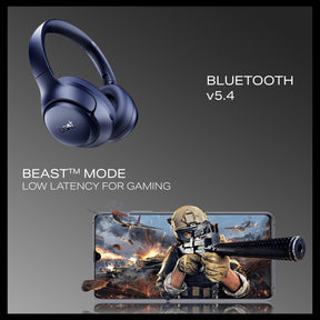 boAt Rockerz 551 ANC Pro | Wireless Headphone with 42dB Hybrid Adaptive ANC, 72 Hours Playtime, Dual Mics with ENx™ Tech