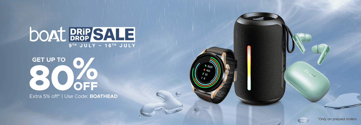 boAt Drip Drop Sale Offers Up to 80% Off on Bestselling Gadgets boAt Drip Drop Sale Offers Up to 80% Off on Bestselling Gadgets