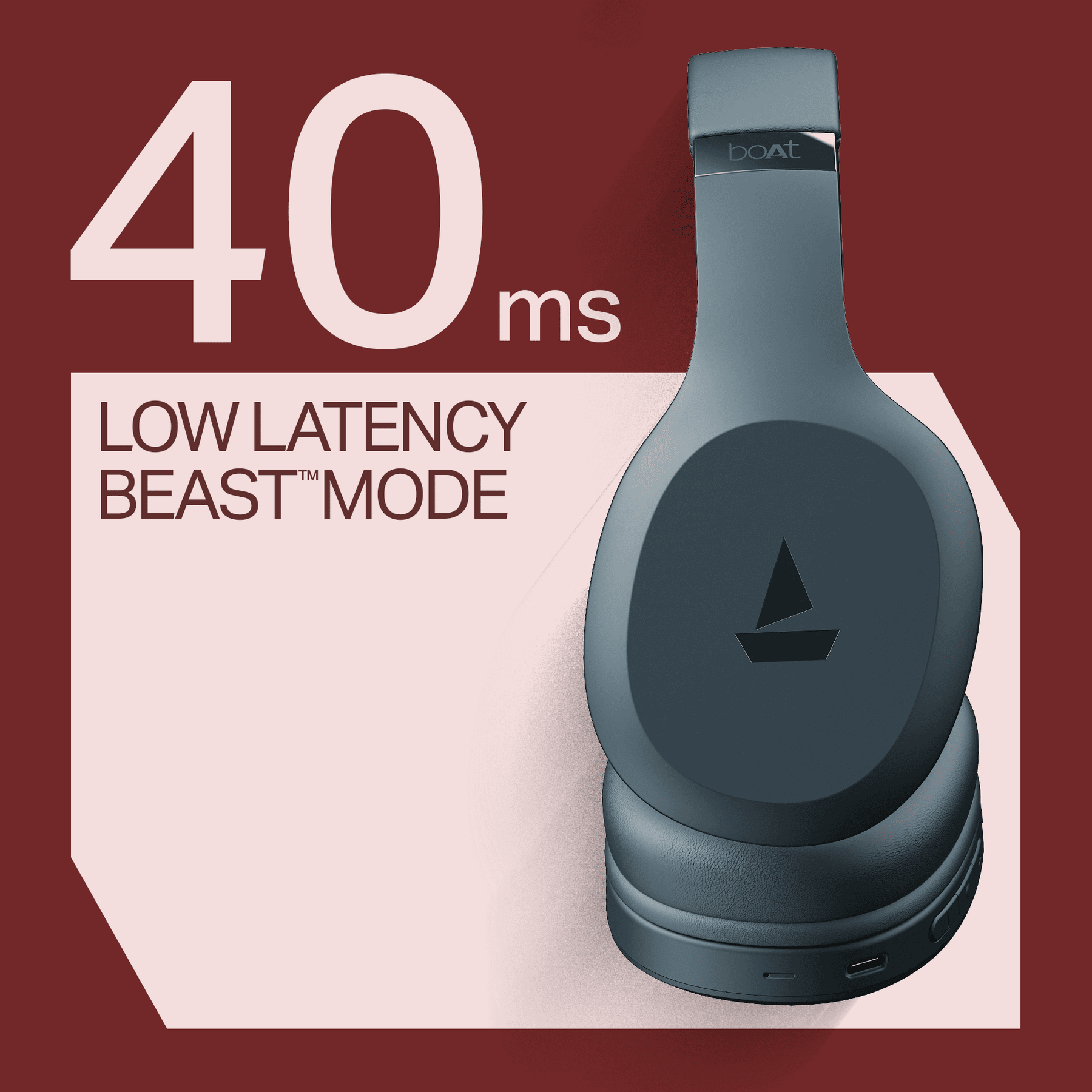 boAt Rockerz 412 | Wireless Headphones with 40mm Drivers, BEAST™ Mode, ENx™ Tech & 60H Playback