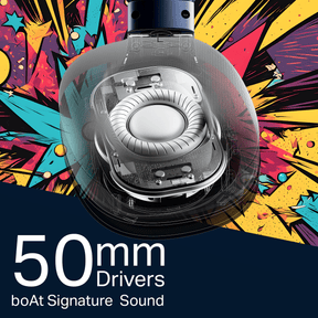 boAt Rockerz Plus 550 | Wireless Headphones with 100H Playback, 50mm Drivers & boAt Signature Sound