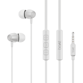 Bassheads 55 | Wired Earphones with 10mm Drivers, Metallic Buds, In-Line Mic & Lightweight Design