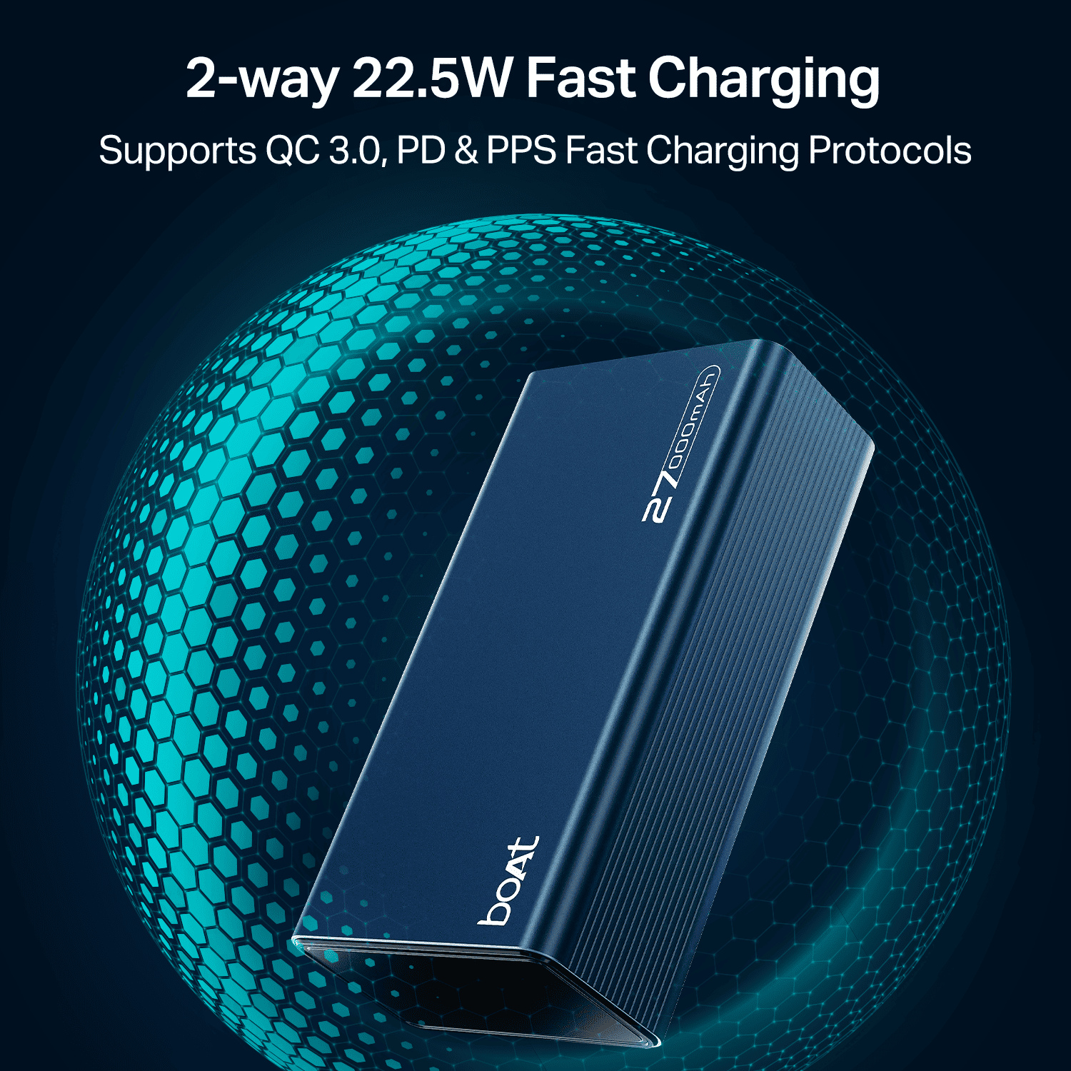 Energyshroom PB600 | Powerbank with 22.5W Fast Charging, 27000mAh, 12-Layer Protection, 4 Output Ports