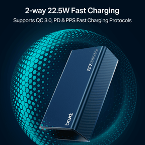 Energyshroom PB600 | Powerbank with 22.5W Fast Charging, 27000mAh, 12-Layer Protection, 4 Output Ports
