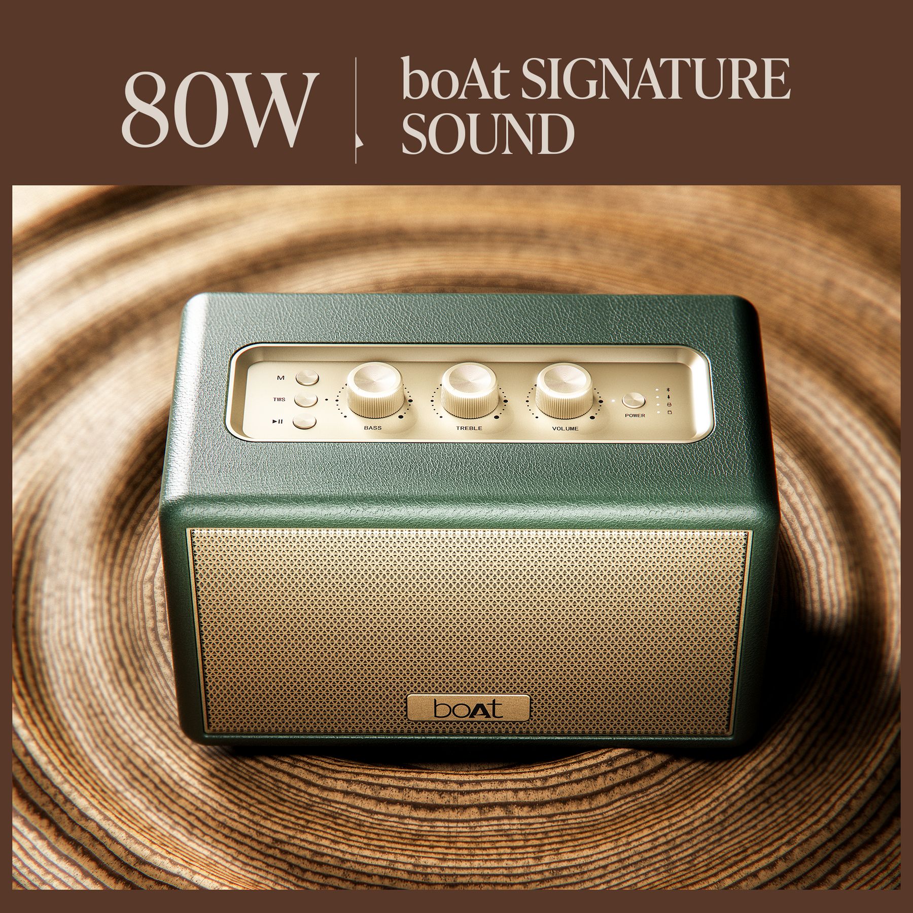 boAt Stone Opus | Portable Bluetooth Speaker with 80W boAt Signature Sound, Built-in Subwoofer, 12 Hours Playback