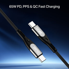 boAt Type C to C 65W Cable | Fast Charging Cable with 65W Output, 480 Mbps Data Sync & Nylon Braided Skin