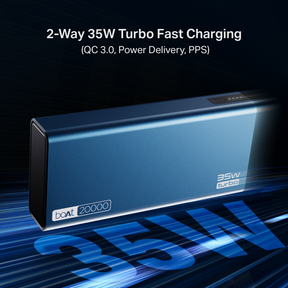 Energyshroom PB435 Turbo | Powerbank with 35W Fast Charging, 20,000mAh, 12-Layer Smart IC Protection, Aluminium Casing