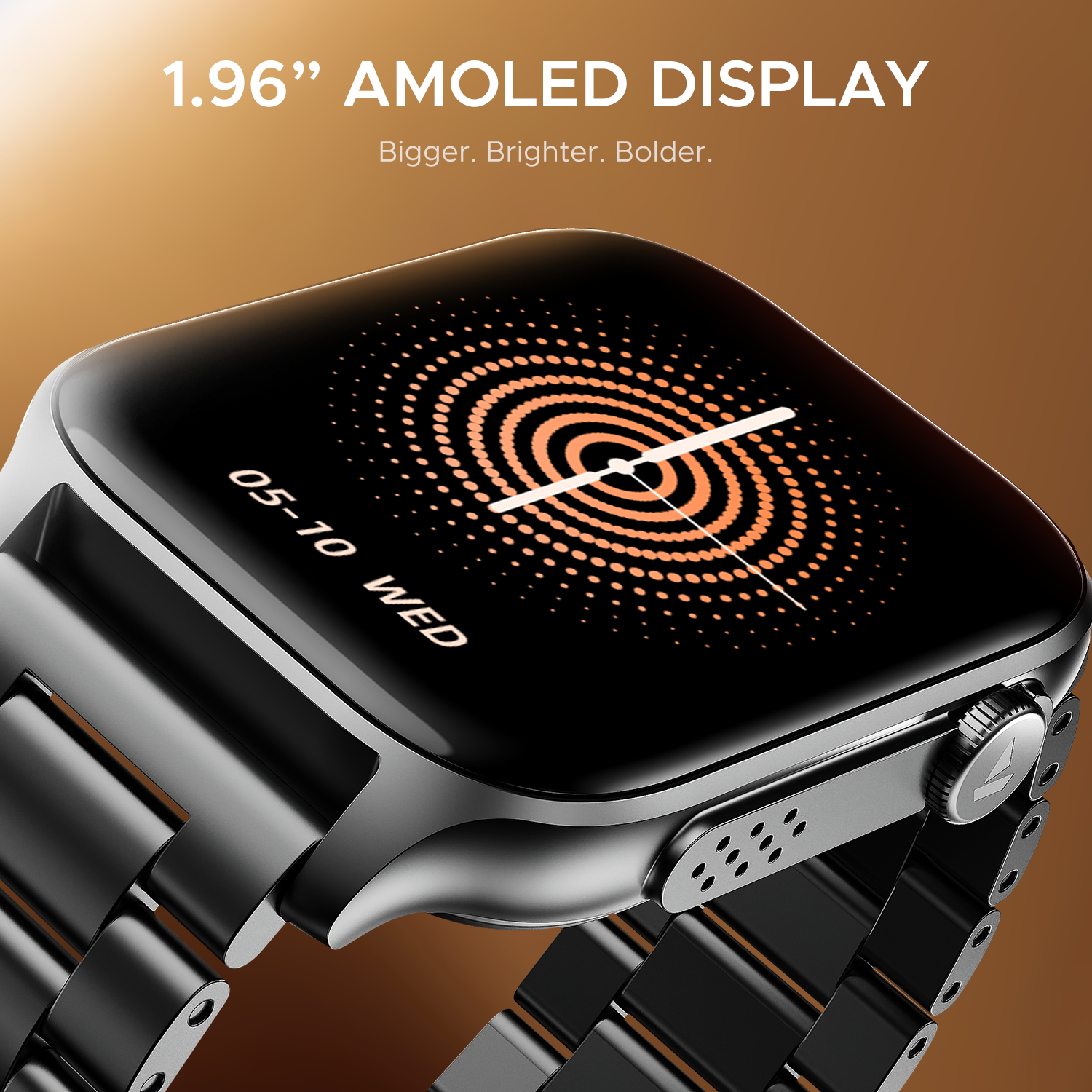 boAt Ultima Ember | Smartwatch with 1.96" AMOLED Display, Cloud Watch Faces, Functional Crown, BT Calling