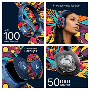 boAt Rockerz Plus 550 | Wireless Headphones with 100H Playback, 50mm Drivers & boAt Signature Sound