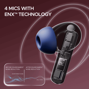 boAt Airdopes Plus 318 | Wireless Earbuds with 100 Hours Playback, 4 Mics with ENx™ Technology, BEAST™ Mode