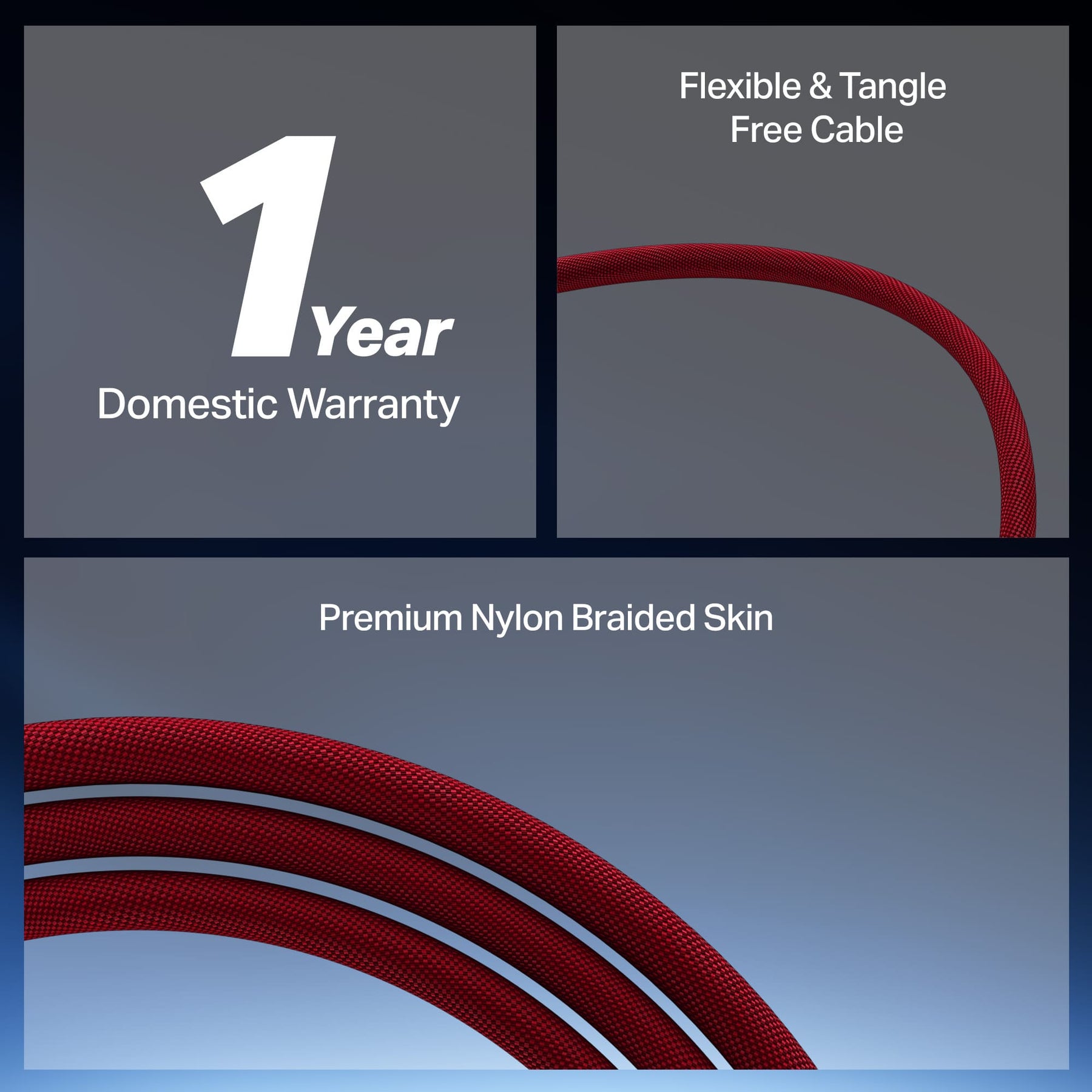 boAt Type A to C 65W Cable | Fast Charging Cable with 65W Output, 480 Mbps Data Sync & Nylon Braided Skin