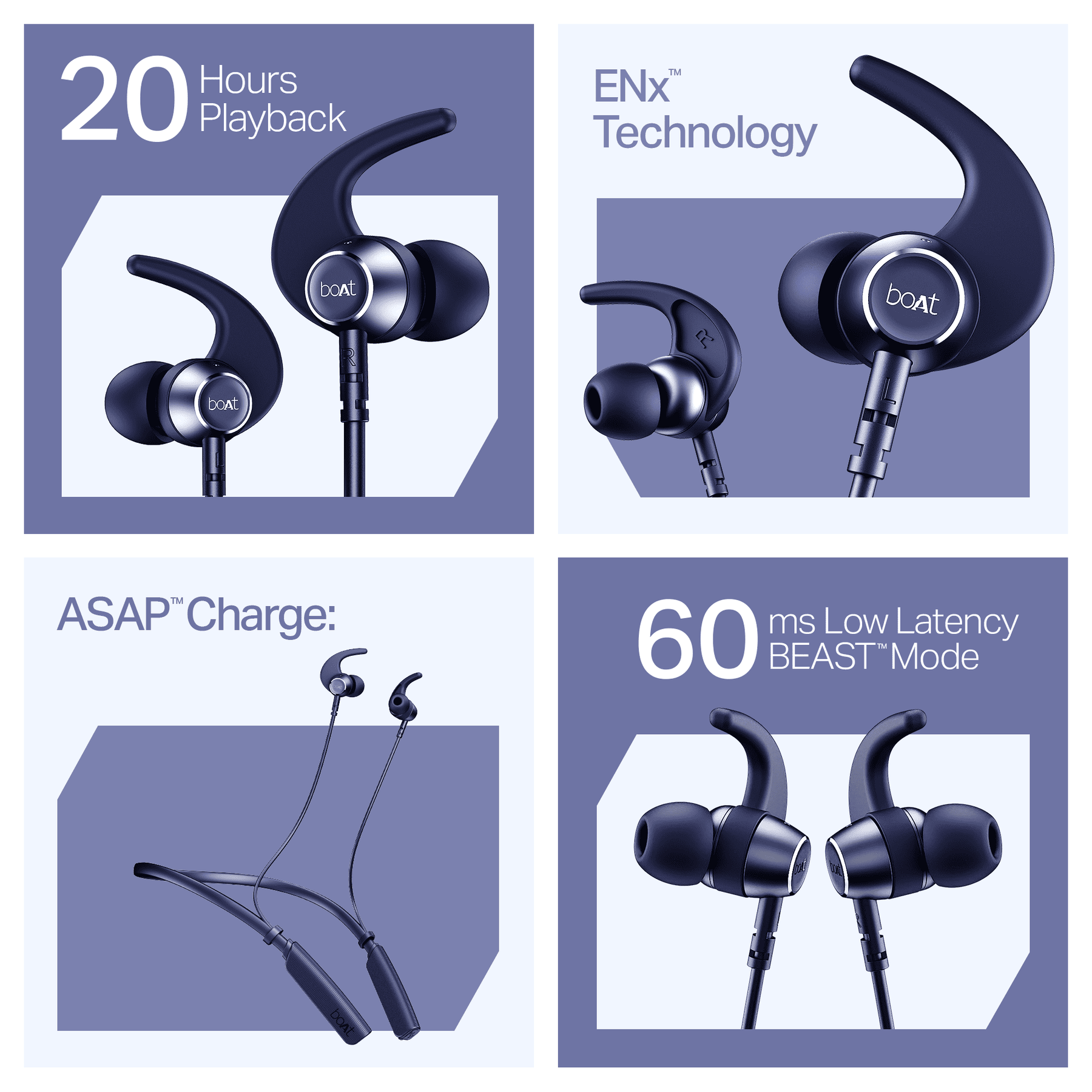 boAt Rockerz 202 | Wireless Neckband with BEAST™ Mode, ENx™ Tech, Dual Pairing & 20H Playback