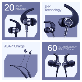 boAt Rockerz 202 | Wireless Neckband with BEAST™ Mode, ENx™ Tech, Dual Pairing & 20H Playback