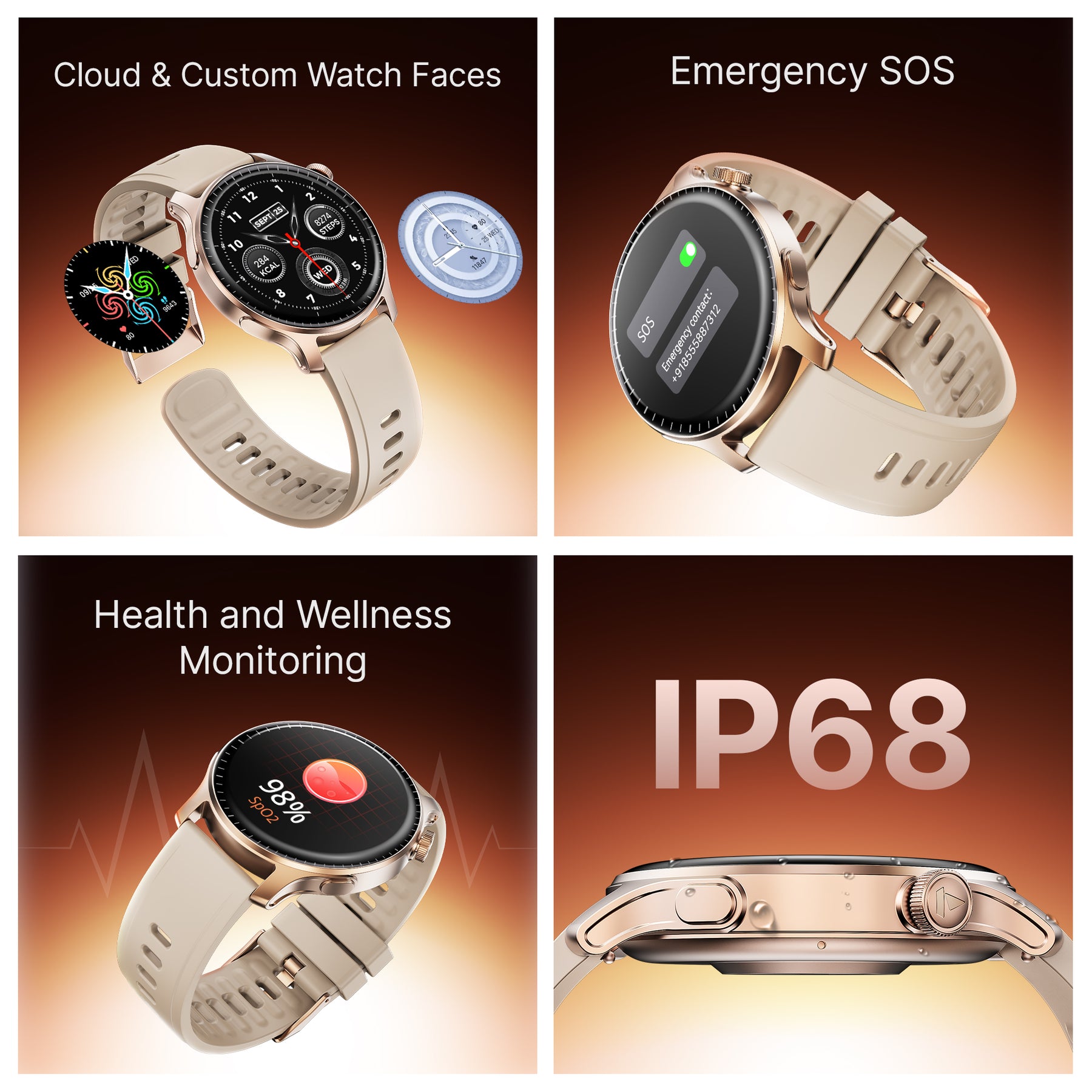 boAt Ultima Prime | Smartwatch with 1.43" AMOLED Display, Cloud Watch Faces, Emergency SOS, BT Calling, Functional Crown