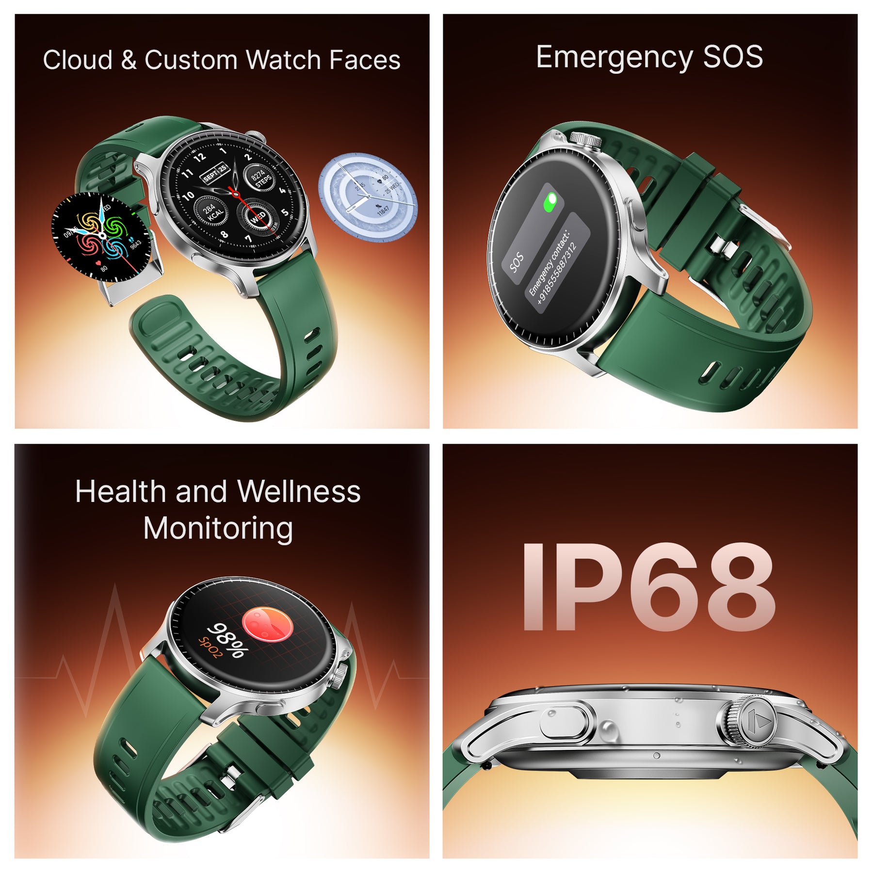 boAt Ultima Prime | Smartwatch with 1.43" AMOLED Display, Cloud Watch Faces, Emergency SOS, BT Calling, Functional Crown