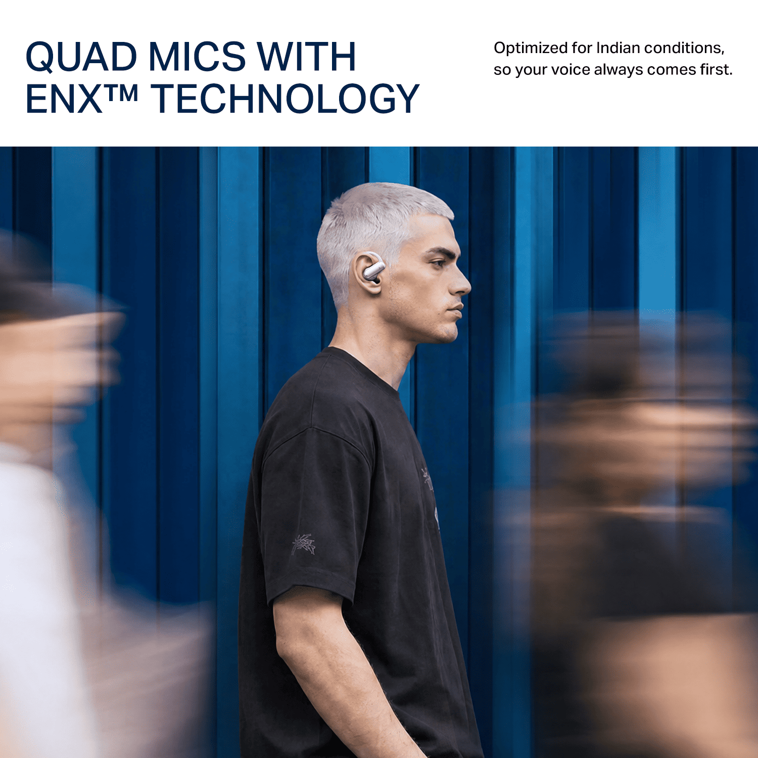 boAt Airdopes Stride | Open-Ear Earbuds with 50 Hours Playback & Spatial Audio