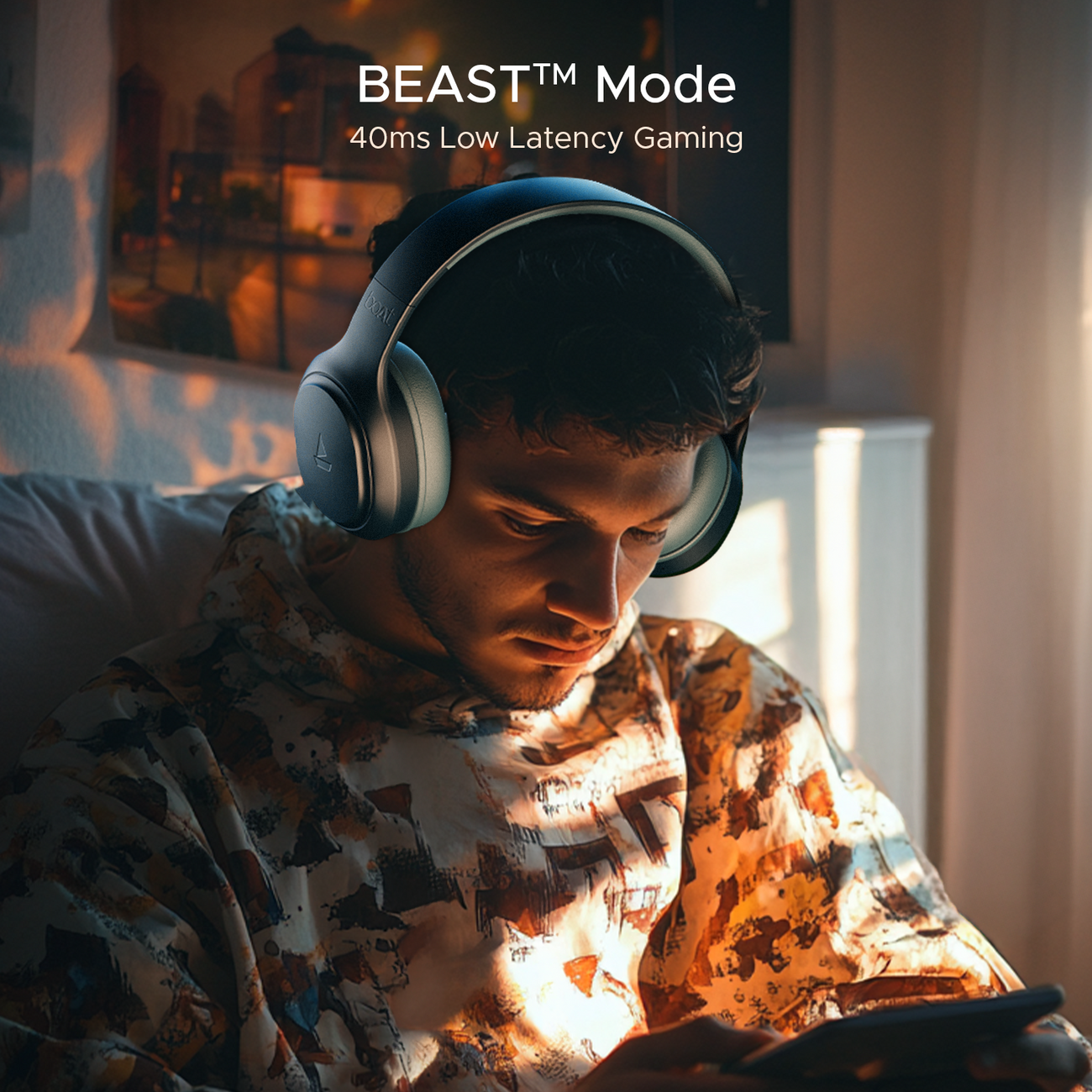 boAt Rockerz 430 Wireless Bluetooth Headphones with 40 Hours Playback, BEAST Mode, and Mic headphones thumbnail 8