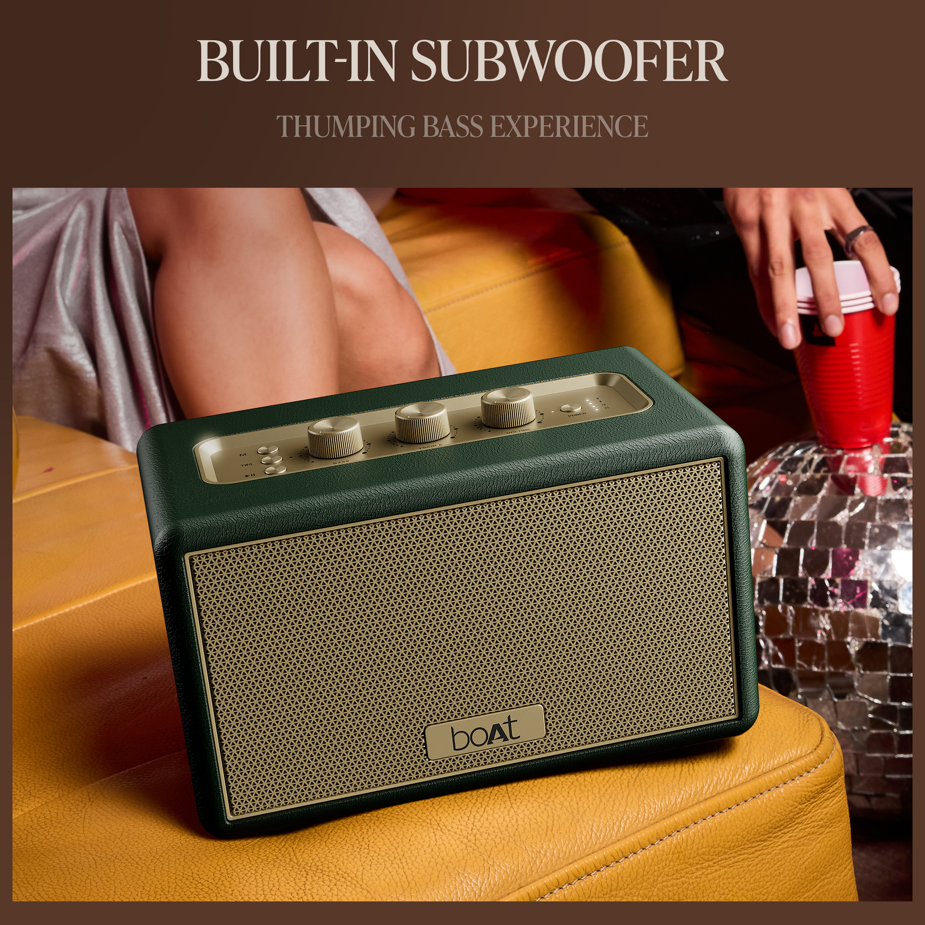 boAt Stone Opus | Portable Bluetooth Speaker with 80W boAt Signature Sound, Built-in Subwoofer, 12 Hours Playback