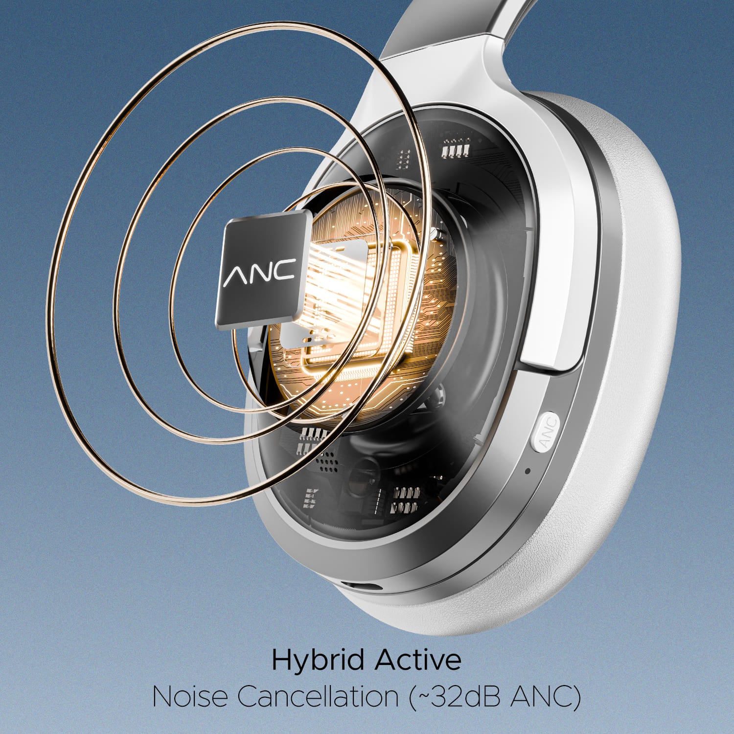 boAt Nirvana 751 ANC | Wireless Headphone with 40 mm drivers, 65 Hours (54 Hours with ANC), Type C, Dual Compatibility
