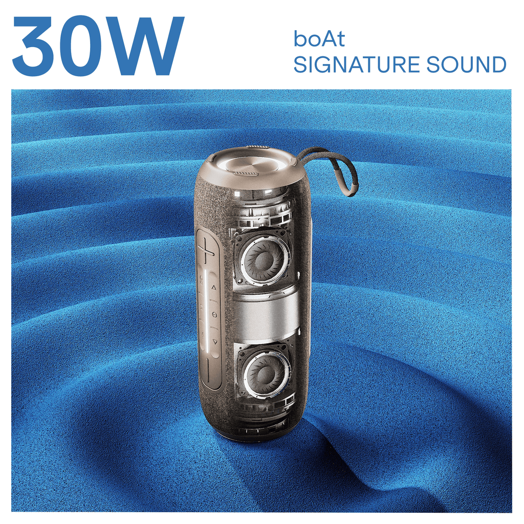 boAt Stone Rush 30W Bluetooth Speaker Beige - Image 10