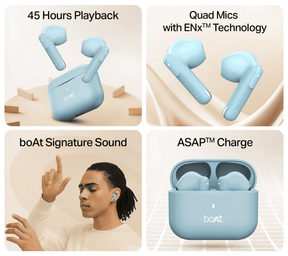 boAt Airdopes Ace Gen 2 | True Wireless Earbuds with 45 Hours Playback, ENx™ Tech & BEAST™ Mode