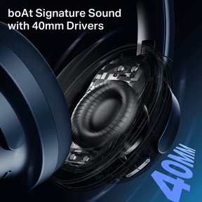 boAt Rockerz 512 ANC | Wireless Headphones with 40dB Hybrid ANC, 80H Playback & boAt Signature Sound