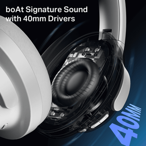 boAt Rockerz 512 ANC | Wireless Headphones with 40dB Hybrid ANC, 80H Playback & boAt Signature Sound