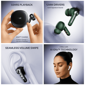 boAt Airdopes Prime 511 | Wireless Earbuds with 50 Hours Playback, AI-ENx™ Calling, Multipoint Connectivity & boAt Signature Sound